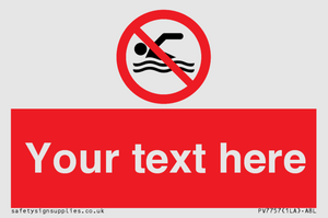 Custom prohibition no swimming